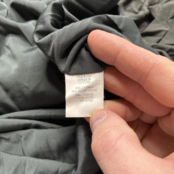 Helmut Lang Draped Halter Midi Dress Size P Made in USA Asymmetrical Minimalist - Picture 7 of 11